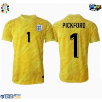 Moški Nogometni dresi Anglija Jordan Pickford #1 Vratar Gostujoči EP 2024 Kratek Rokav